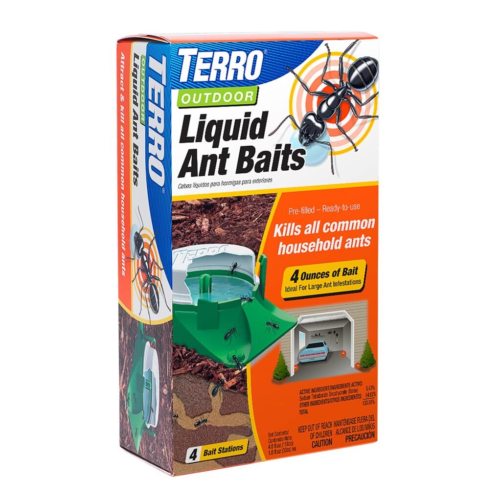 TERRO T1804-6 Outdoor Ready-to-Use Liquid Ant Bait Killer and Trap