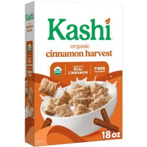 Kashi Breakfast Cereal, Organic, Whole Grain, 18oz Box