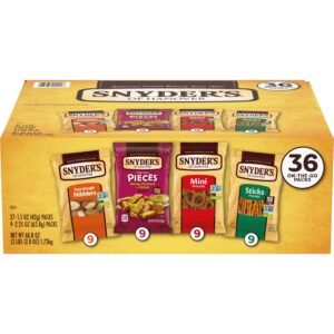 Snyder's of Hanover Variety Pack Pretzels, 36 Ct Variety Pack, Pack of 36