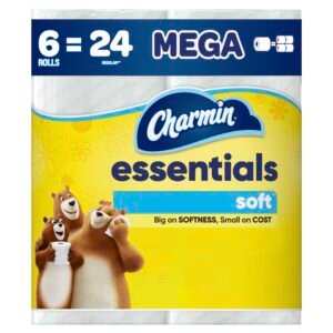 Charmin Essentials Soft Bath Tissue 6 Mega Rolls, 330 sheets