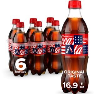 Coca-Cola Soda Soft Drinks, 16.9 fl oz Bottles, 6 Pack