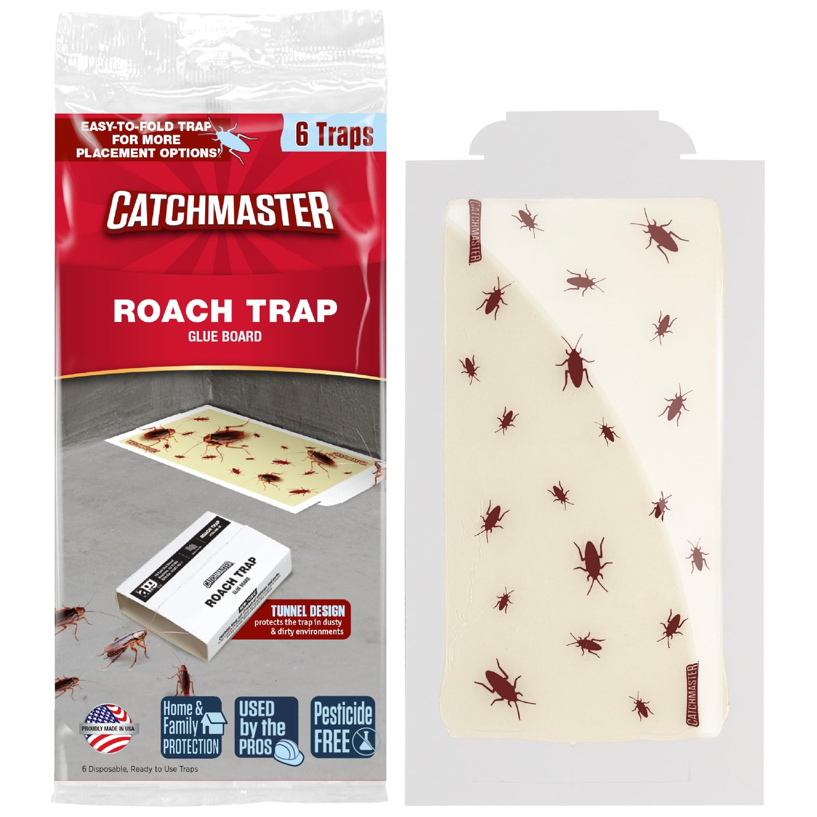 Catchmaster Roach Trap Glue Boards 6-Pk