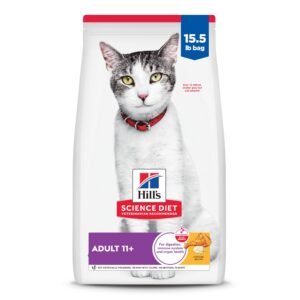 Hill's Science Diet Senior 11+ Dry Cat Food, Chicken - 15.5 lb