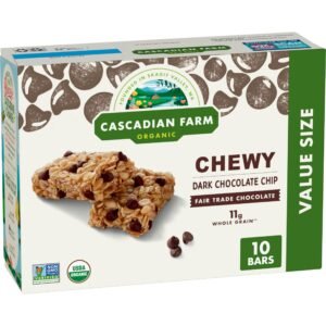 Cascadian Farm Organic Chewy Granola Bars, Dark Chocolate Chip, Value Size, 12.3 oz