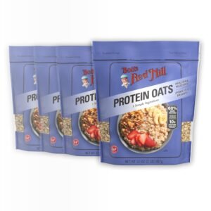 Bob's Red Mill High Protein Oats - 32 oz, Pack of 4, Whole Grain, 10g/Serving