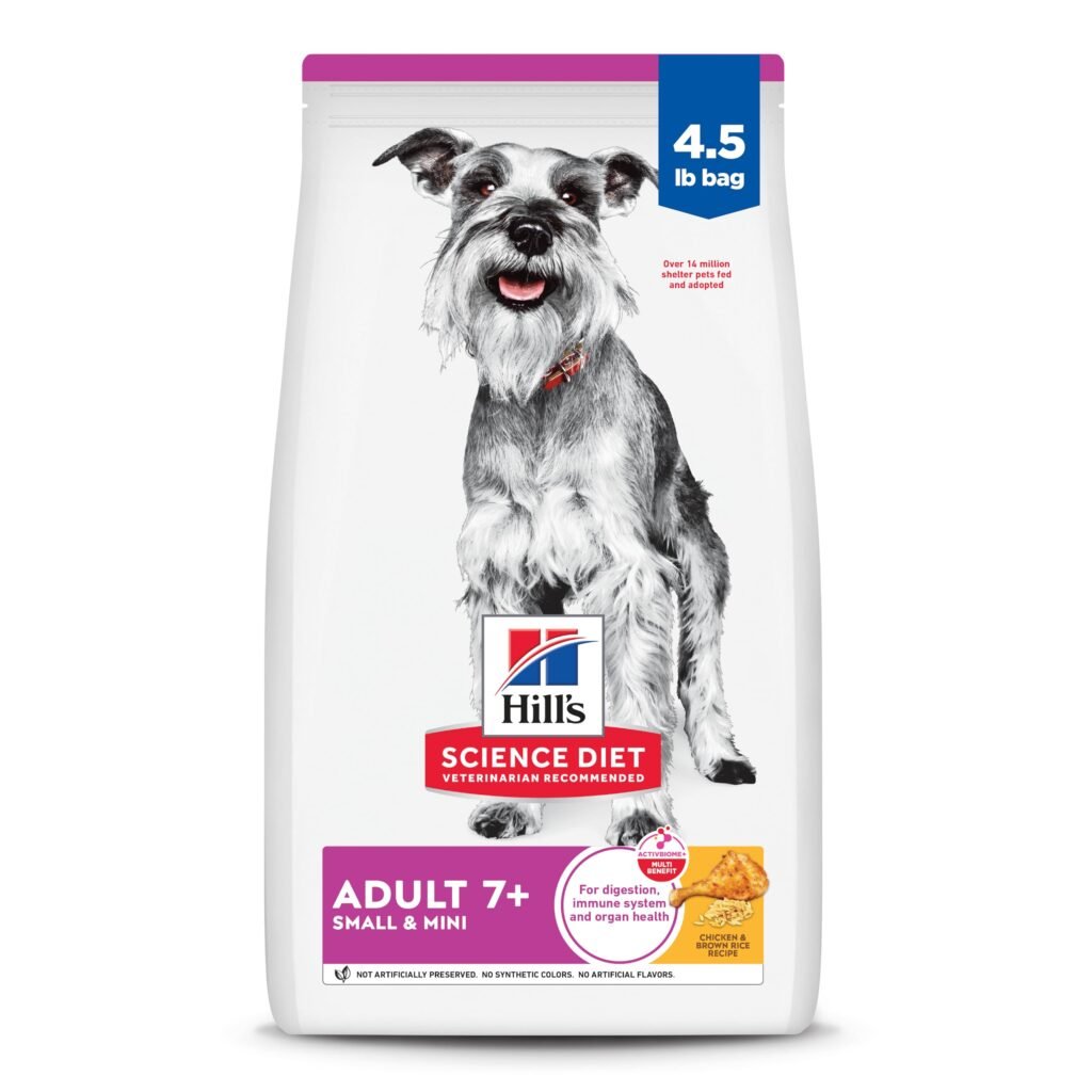 Hill's Science Diet Adult 7+ Small & Mini Dry Dog Food Chicken & Brown Rice - 4.5 lb