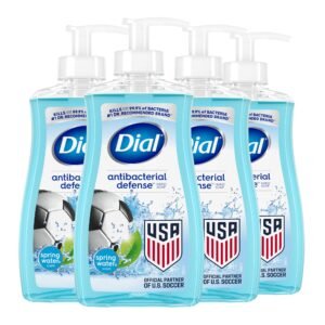 Dial Antibacterial Liquid Hand Soap, Spring Water, 11 fl oz (Pack of 4)