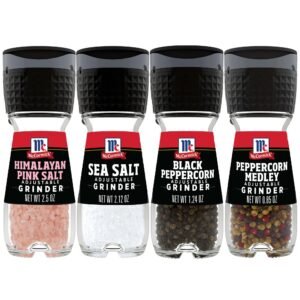 McCormick Grinder Essentials Variety Pack, Varieties Include Black Peppercorn, Himalayan Pink Salt, 6.47 oz