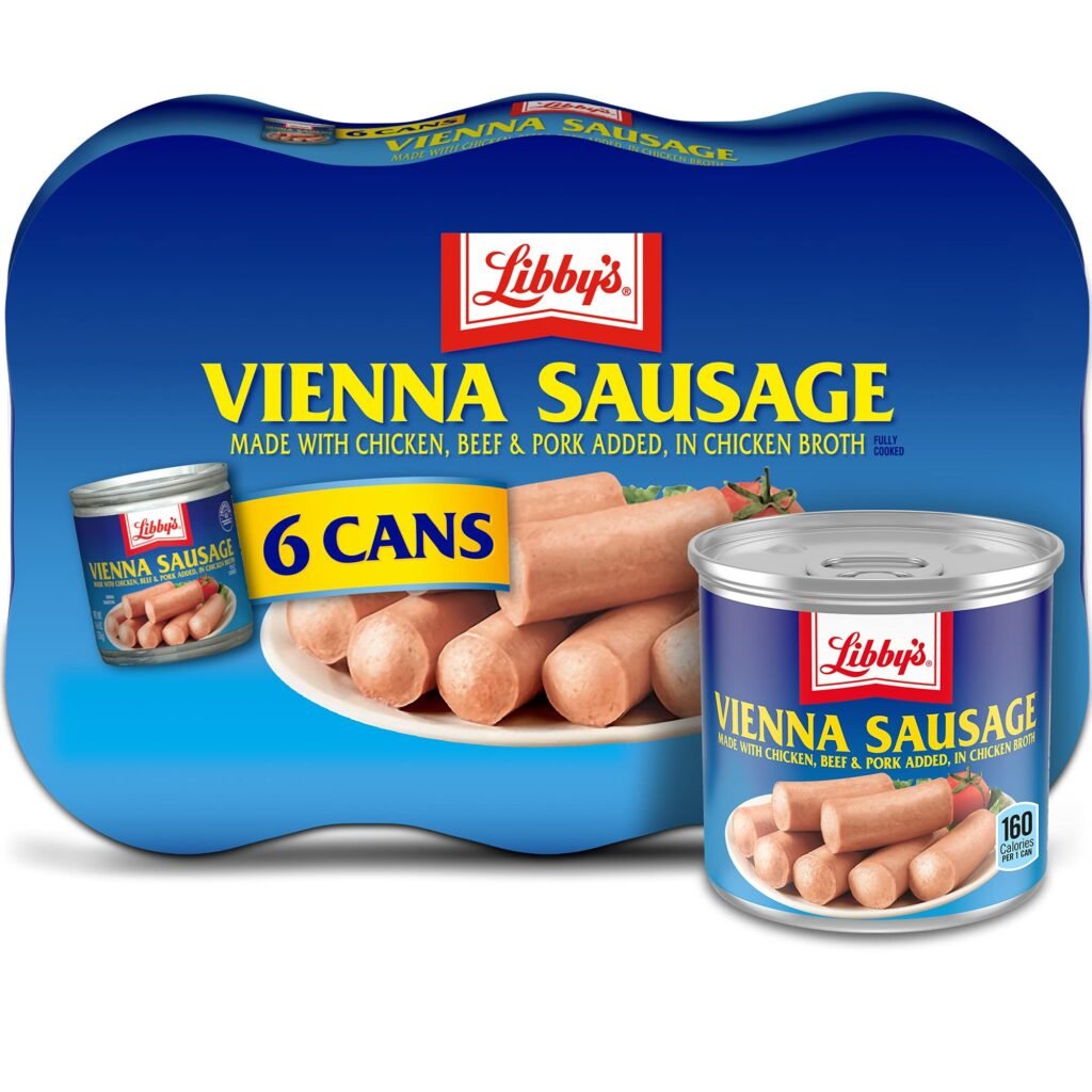 Libby's Vienna Sausage, Ready to Eat Canned Meat, 4.6 oz. Can, Bulk Pack of 6