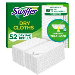 Swiffer Sweep + Mop, Dry Pads Refill, Unscented, 52ct