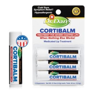 Dr. Dans CortiBalm Lip Balm Patented Formula 0.14 Ounces (3-Pack)