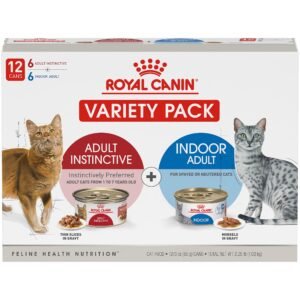 Royal Canin Feline Health Nutrition Indoor Adult & Adult Instinctive Thin Slices in Gravy and Morsels in - 3 oz | Pack of 12