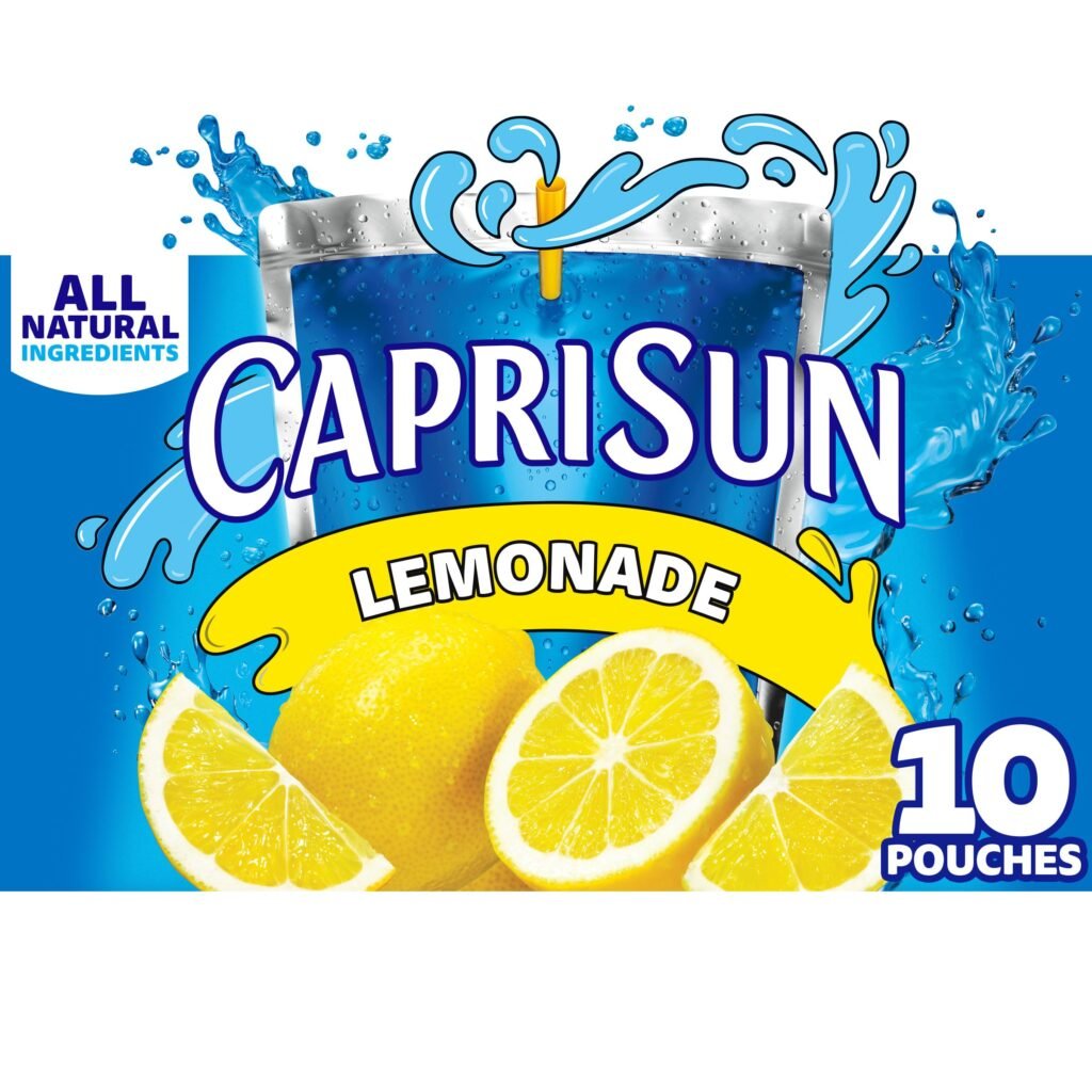Capri Sun Flavored with Other Natural Flavor Juice Drink Blend, 10 Pouches, Lemonade, 6 fl oz