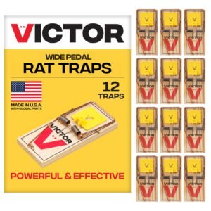 Victor M205 Wide Pedal Humane Snap Rat Traps Indoor for Home