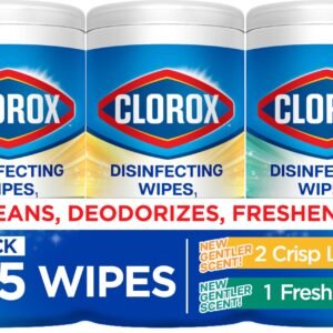 Clorox Disinfecting Wipes, Fresh Scent & Crisp Lemon, 75 Count, Pack of 3
