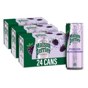 Maison Perrier Forever Blackberry Flavored Sparkling Water, 11.15 Fl Oz Cans, 8 Ct, 3 Pack