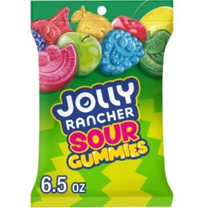 JOLLY RANCHER Sour Gummies Assorted Fruit Flavored Candy Bag, 6.5 oz