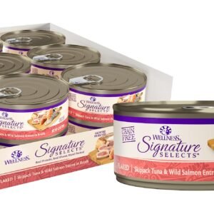 Wellness CORE Signature Selects Flaked Adult Canned Wet Cat Food, Natural, Protein Rich - 5.3 oz | Pack of 12