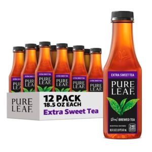 Iced Tea, Extra Sweet, Real Brewed Tea, 18.5 Fl Oz Bottles, Pack Of 12
