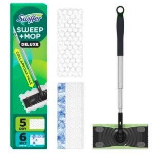 Swiffer Sweep & Mop Deluxe 2-in-1 Multi-Surface Kit for Floor Cleaning