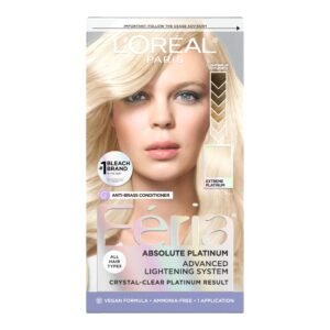 L'Oreal Paris Feria Multi-Faceted Shimmering Permanent Hair Color, Extreme Platinum, Pack of 1 Hair Dye Kit
