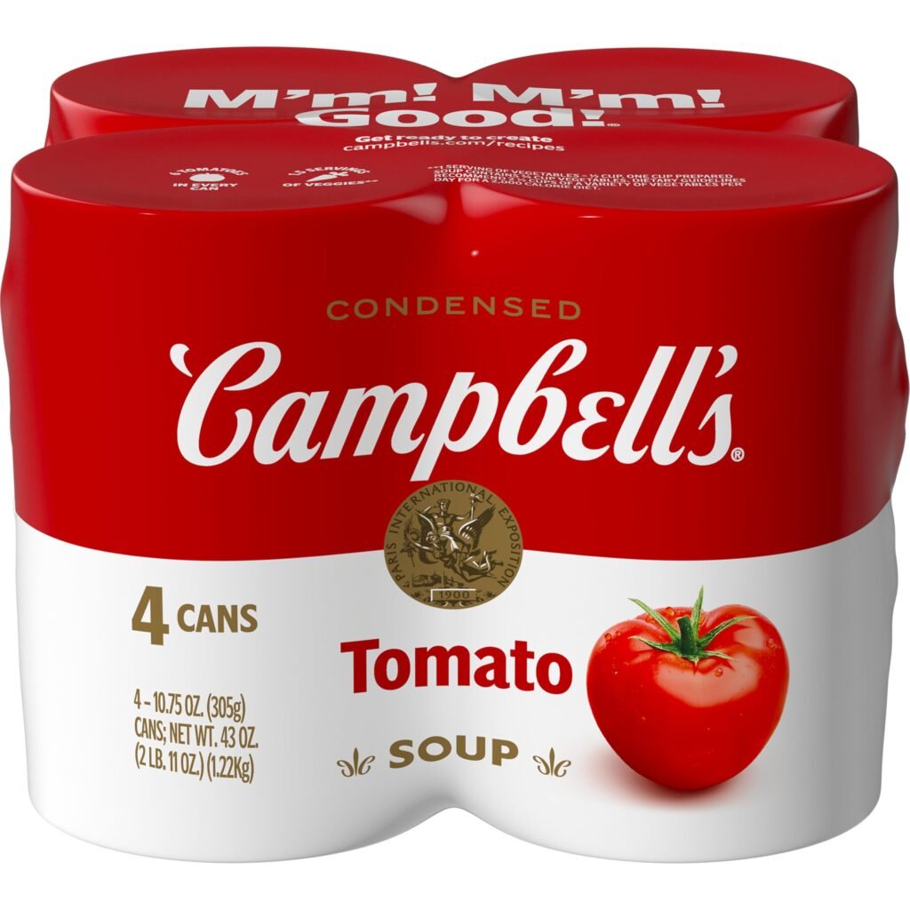 Campbell's Condensed Tomato Soup, 10.75 oz Can, Pack of 4