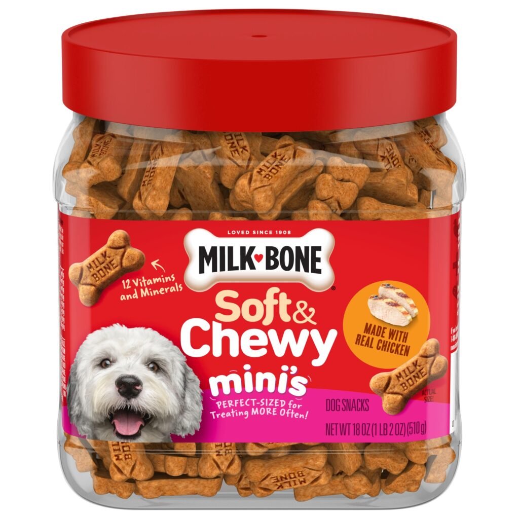 Milk-Bone Soft & Chewy Mini s Dog Treats Made with Real Chicken Canister - 18 Ounce