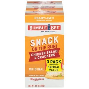 Bumble Bee Snack On The Run! Protein Snack Pack - Original Chicken Salad with Crackers - 10g Protein per Box - Ready to