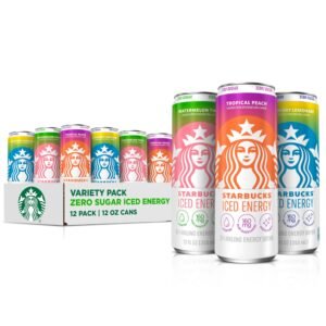 Starbucks Iced Energy Drink, 3 Flavor Variety Pack, Tropical Peach