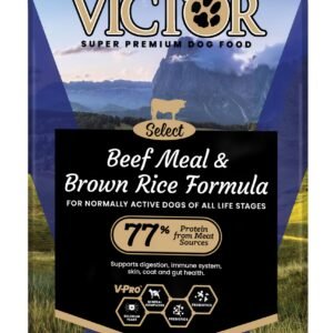 Victor Super Dog Food Select Beef Meal & Brown Rice Formula for Immune and Gut Health - 40 lbs
