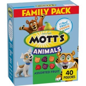 Mott's Fruit Flavored Snacks, Animals Assorted Fruit, Gluten Free Snack, 40 Ct, 32 oz