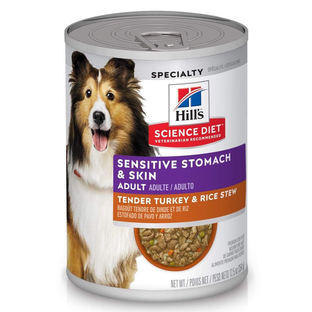 Hill's Science Diet Adult Sensitive Stomach & Skin Wet Dog Food Turkey & Rice Cans - 12.5 oz | Pack of 12
