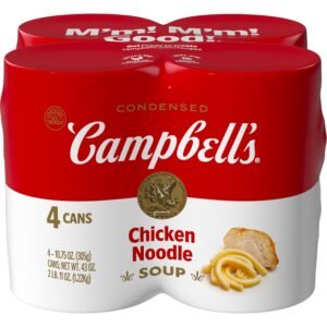 Campbell's Condensed Chicken Noodle Soup, 10.75 oz Can, Pack of 4