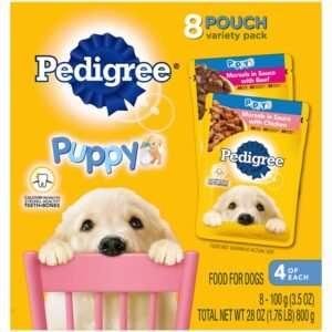 Pedigree Puppy Soft Wet Dog Food Variety Pack Pouches - 3.5 Oz | Pack of 1