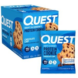 Quest Nutrition Chocolate Chip Protein Cookie, 15g Protein, Keto Friendly, 2g Net Carbs, 12 Ct