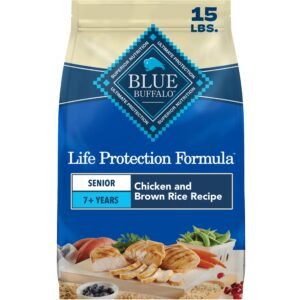 Blue Buffalo Life Protection Formula Chicken & Brown Rice Senior Dry Dog Food - 15 lbs