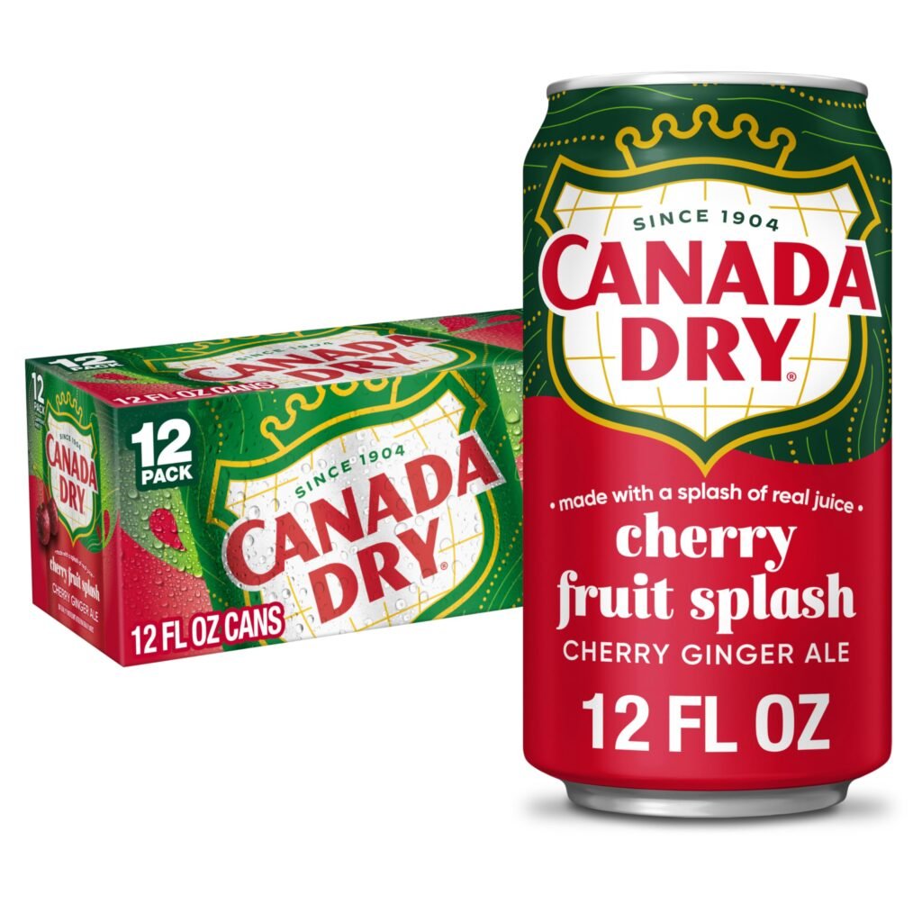 Canada Dry Cherry Gingerale Fruit Splash 12oz, Pack of 12