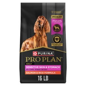 Purina Pro Plan Sensitive Skin and Stomach Dry Dog Food Adult Salmon & Rice Formula Digestive Health - 16 lb