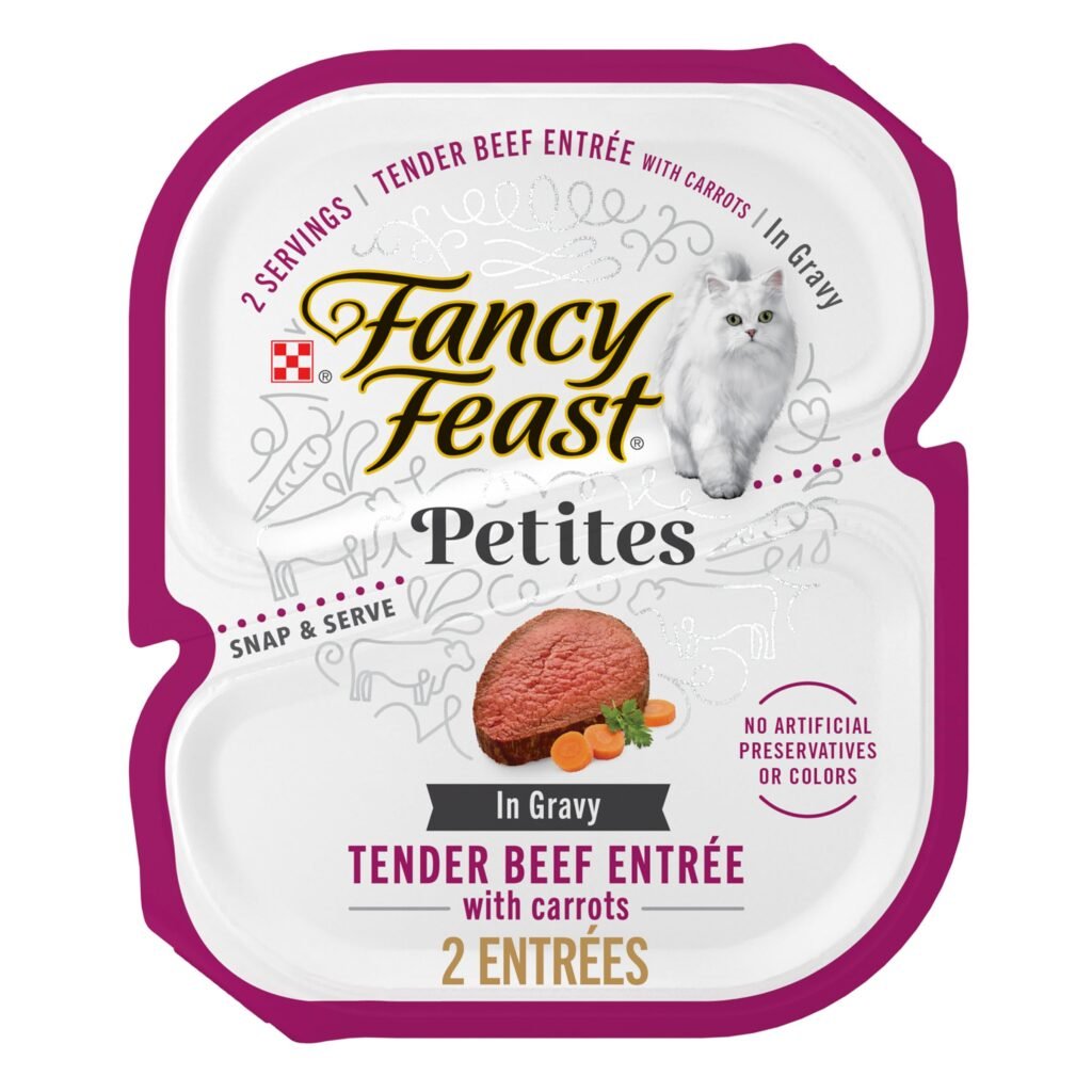 Fancy Feast Purina Fancy Feast Petites Tender Beef Entree With Carrots in Gravy Gourmet Wet Cat Food - 2.8 oz | Pack of 12