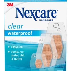 Nexcare Waterproof Clear Bandages, Covers and Protects, 360 Degree Seal Around The Pad Offers Exceptional Protection Against Water, Dirt, and Germs, Assorted Sizes, 100 Count