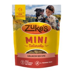 Zuke's s Mini Naturals Dog Training Treats of All Sizes Pet Treats made with Real Salmon - 16 oz