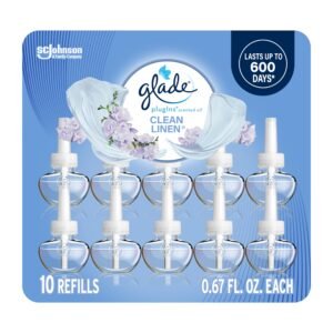 Glade PlugIns Refills Air Freshener, Clean Linen, 6.7 fl oz, 10 Count
