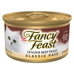 Fancy Feast Purina Fancy Feast Tender Beef Feast Classic Grain Free Wet Cat Food Pate - () - 3 oz | Pack of 24