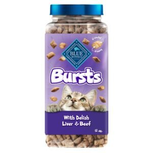 Blue Buffalo Bursts Crunchy & Creamy Cat Treats, Great for Training, Delish Liver & Beef