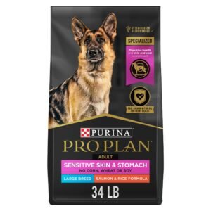 Purina Pro Plan Sensitive Skin and Stomach Dog Food Large Breed Salmon and Rice Formula - 34 lb