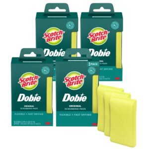 Scotch-Brite Dobie All-Purpose Pads, 3Count, (Pack of 4)