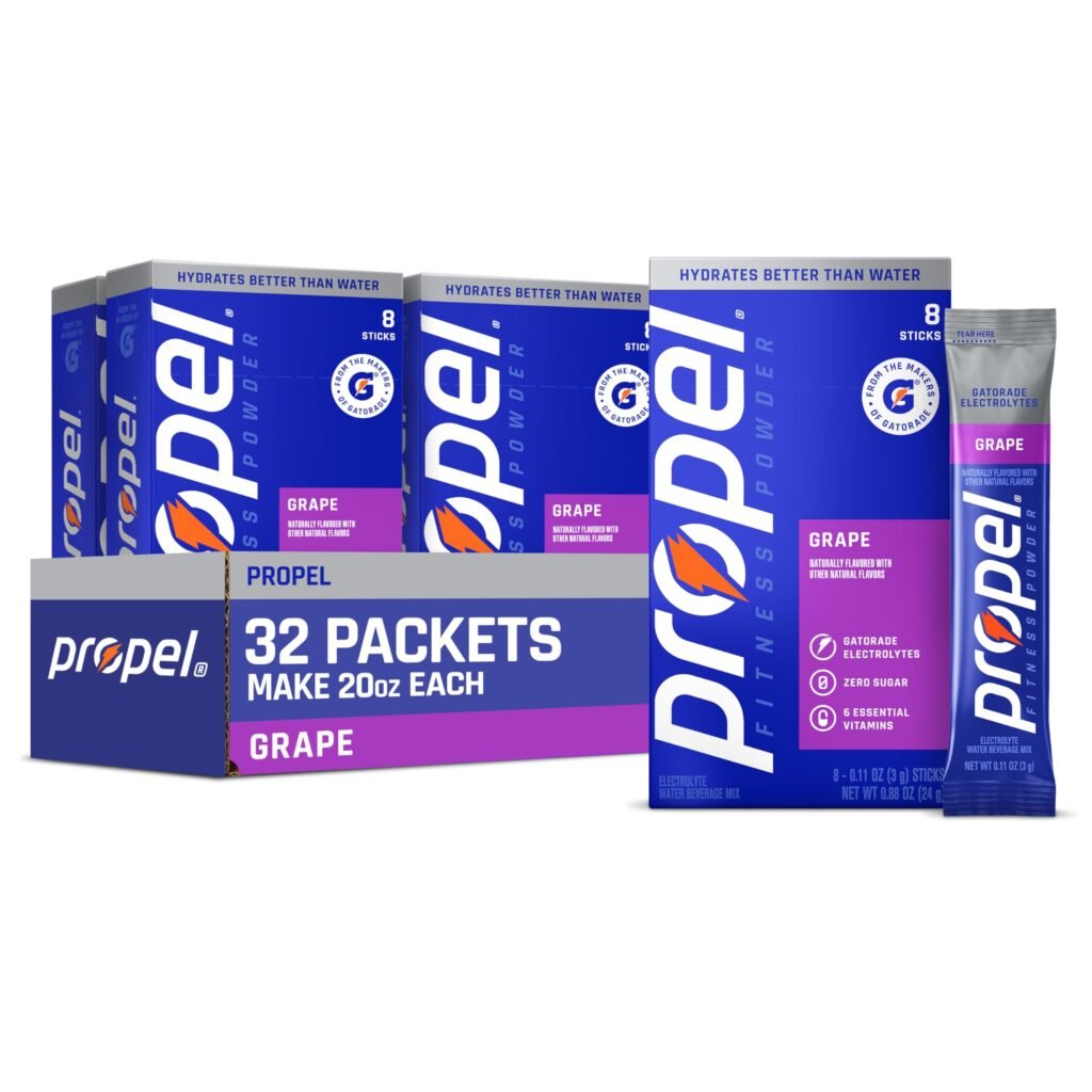 Propel Electrolyte Powder Drink Mix, Grape, 32 Servings