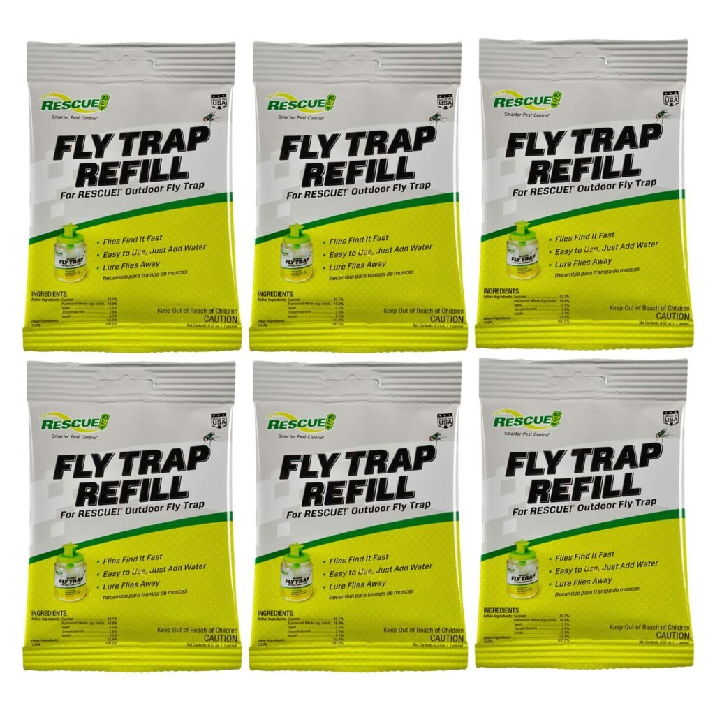 RESCUE! Reusable Fly Trap Refill, 6 Pack