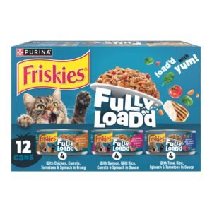 Friskies Purina Friskies Fully Load’d Wet Cat Food Variety Pack with Chicken, Salmon, or Tuna in - 5.5 Ounce | Pack of 12