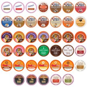 Crazy Cups Flavored Coffee Pods Variety Pack for Keurig K Cups Brewers, Assorted Flavored Coffee Sampler, 40 Ct